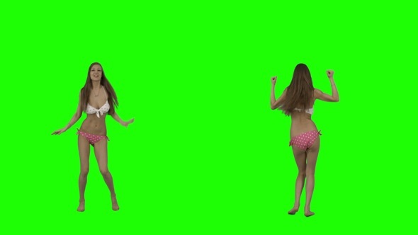 Bikini Dance on Green Screen Bikini Dance on Green Screen