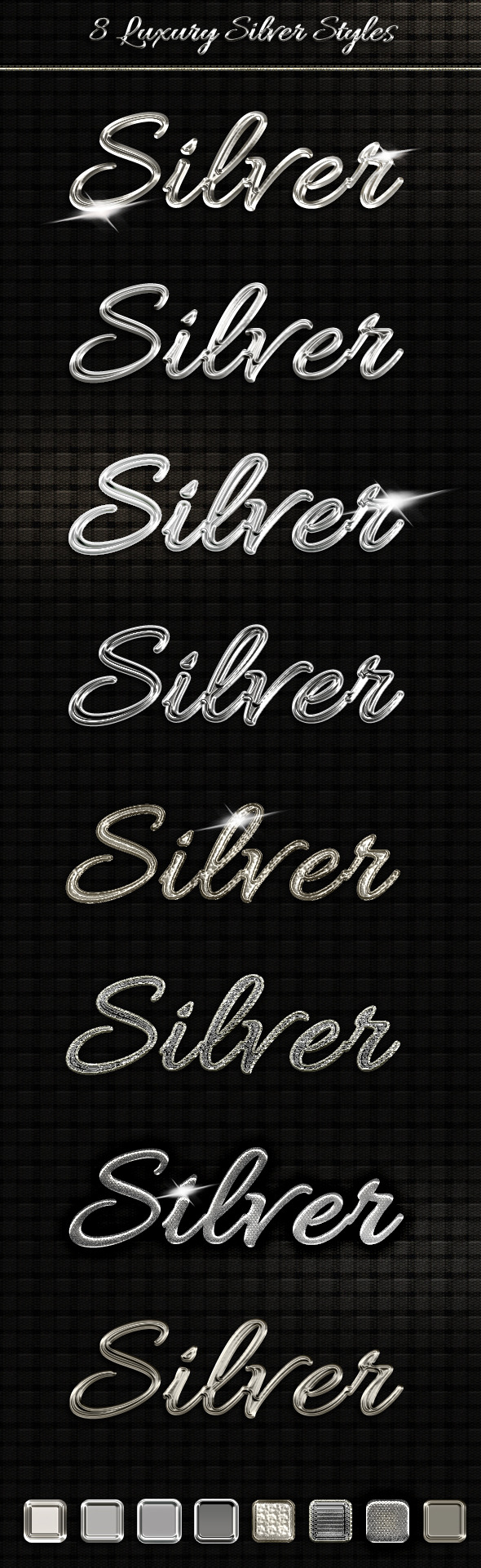 8 Luxury Silver Text Styles 8 Luxury Silver Text Styles