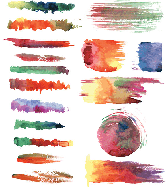 Set of Vector Watercolor Brushes Set of Vector Watercolor Brushes