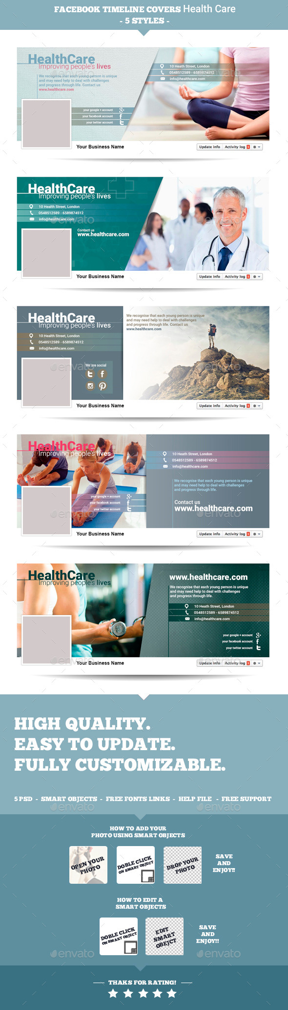 GraphicRiver Facebook Timeline Covers Health Care 8799836 GraphicRiver Facebook Timeline Covers Health Care 8799836