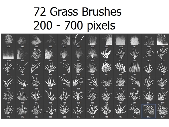 72 Photoshop Grass Brushes