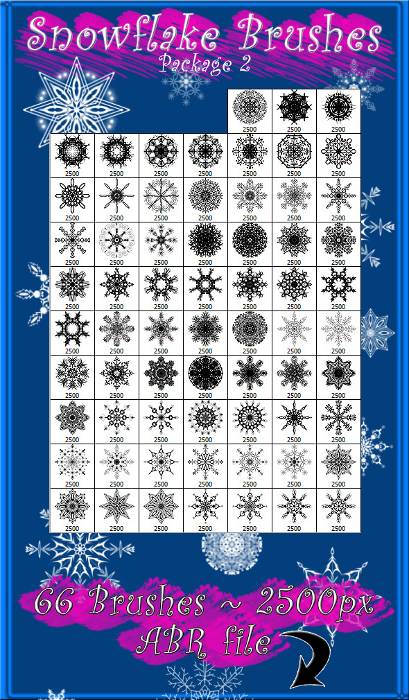 Snowflake Brushes Pkg 2 Snowflake Brushes Pkg 2