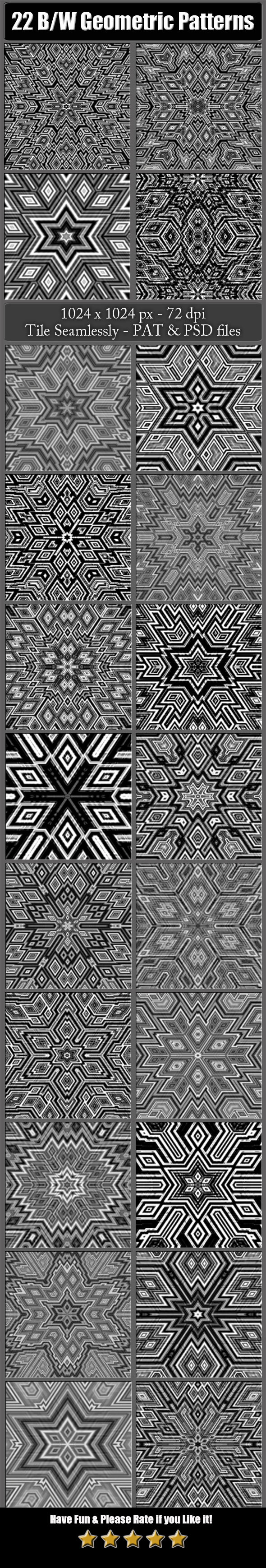 22 B&W Geometric Patterns 22 B&W Geometric Patterns