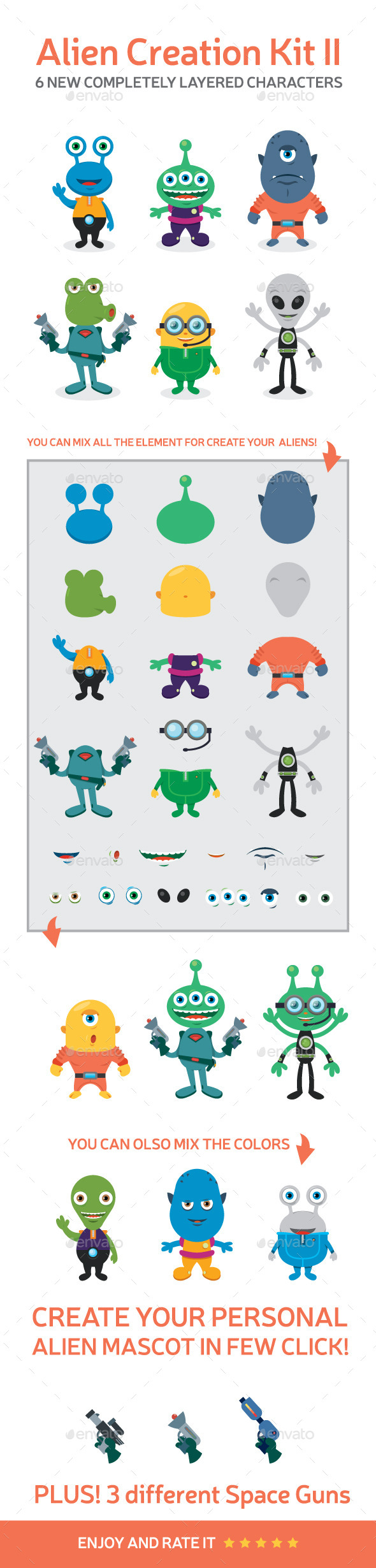 GraphicRiver Alien Creation Kit II 8803961 GraphicRiver Alien Creation Kit II 8803961