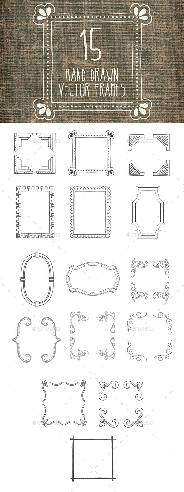 GraphicRiver Hand Drawn Vector Frames Pack 1 8803967 GraphicRiver Hand Drawn Vector Frames Pack 1 8803967