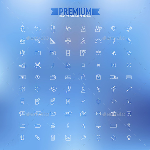 GraphicRiver Set of Simple Line Icons 8804631 GraphicRiver Set of Simple Line Icons 8804631