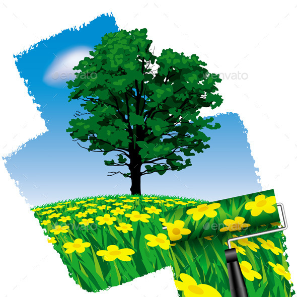 GraphicRiver Painted Nature 8804798 GraphicRiver Painted Nature 8804798