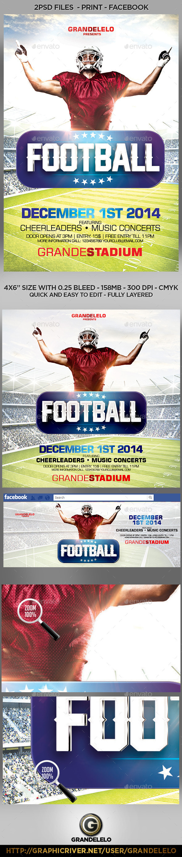 GraphicRiver Football Flyer Template with Facebook and Instagram Cover 8783312 GraphicRiver Football Flyer Template with Facebook and Instagram Cover 8783312