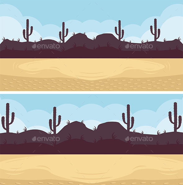 GraphicRiver Desert Game Background 8809028 GraphicRiver Desert Game Background 8809028