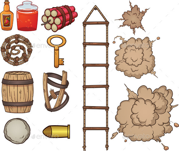 GraphicRiver Old West Items 8809506 GraphicRiver Old West Items 8809506