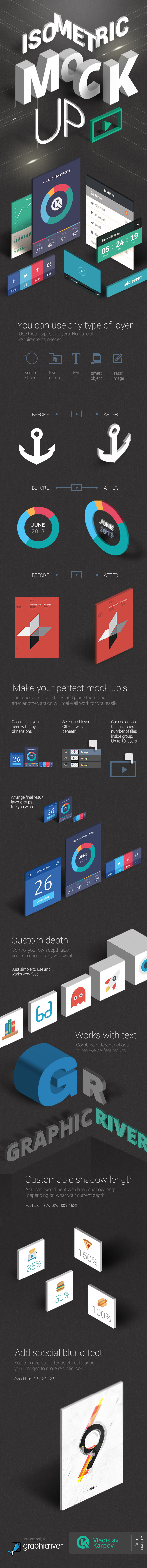 Isometric Mock-UP Actions vol.2 - Actions Photoshop