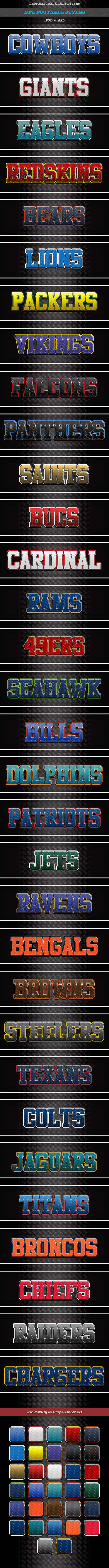 32 Football Styles - Text Effects Actions