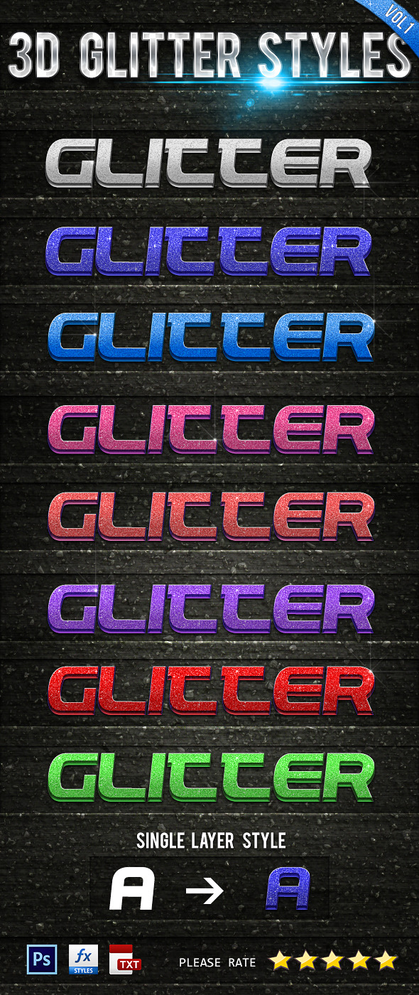 3D Glitter Styles Vol 1 3D Glitter Styles Vol 1