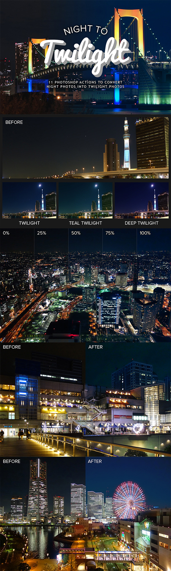 Night to Twilight - Photo Effects Actions