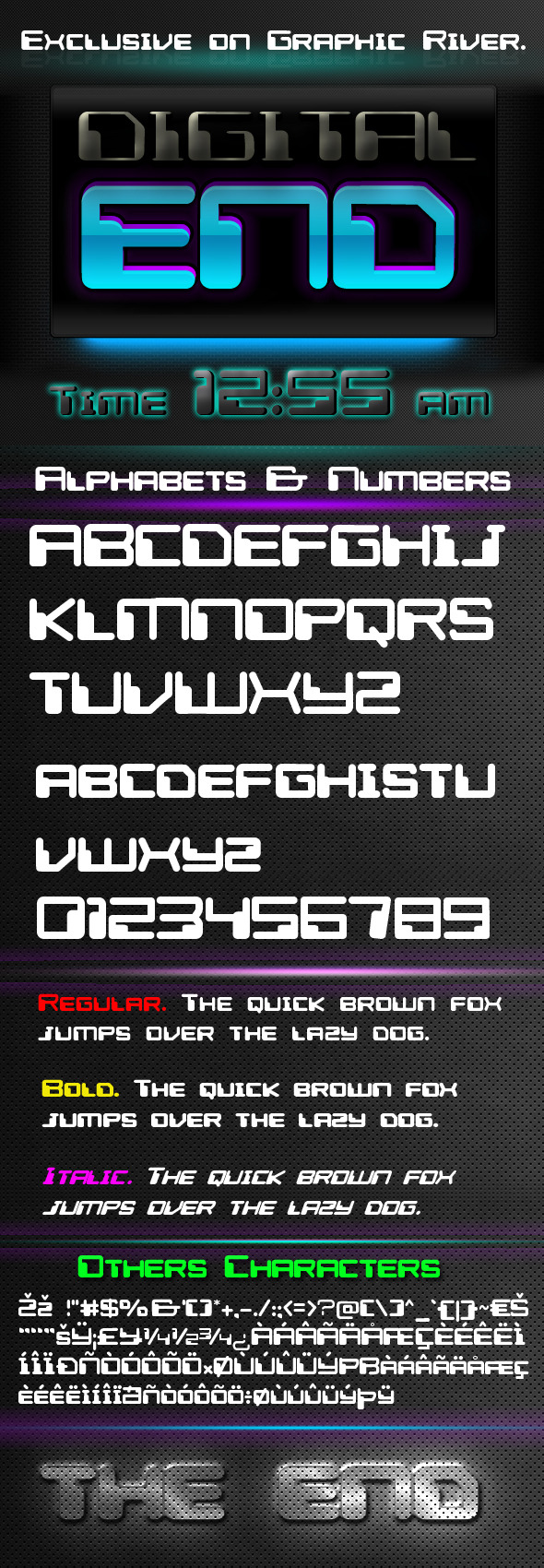 Digital End Font Digital End Font