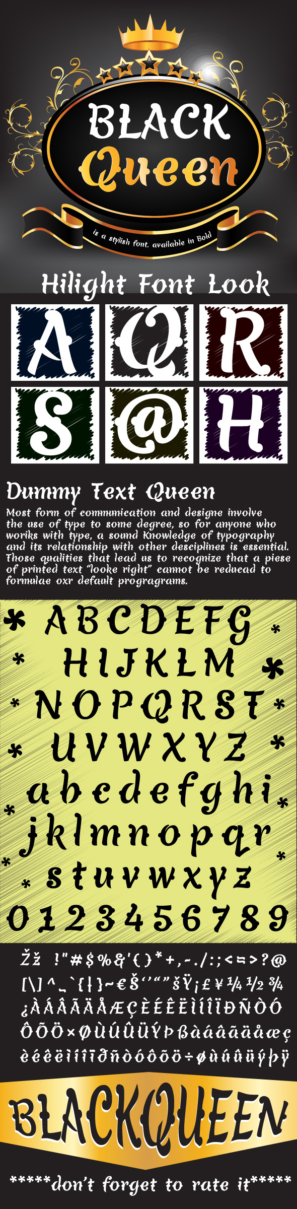 Download Black Queen Font | GraphicRiver