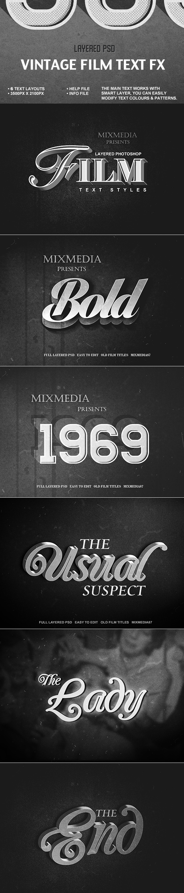 Old Film Title Fx - Photoshop Add-ons