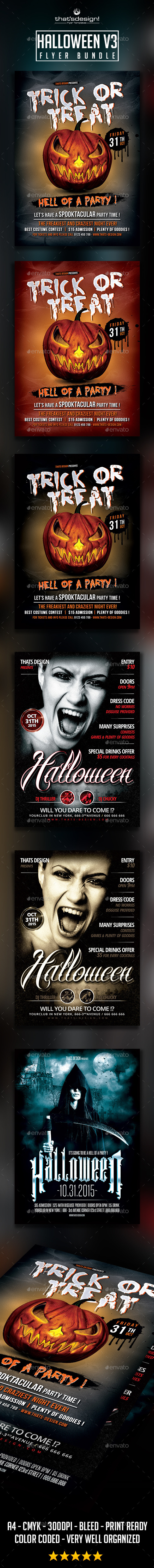 GraphicRiver Halloween Flyer Bundle V3 8812845 GraphicRiver Halloween Flyer Bundle V3 8812845