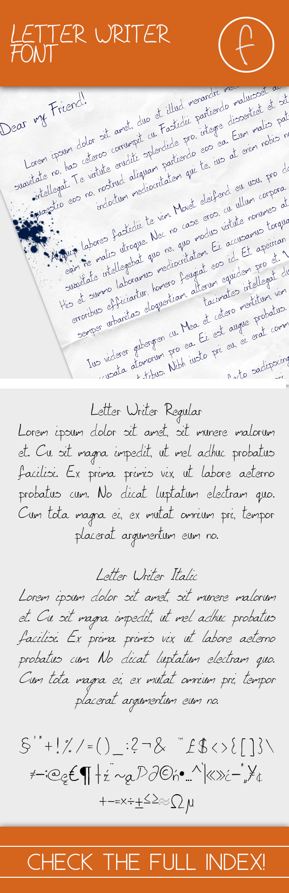 Letter Writer Font Regular & Italic Letter Writer Font Regular & Italic