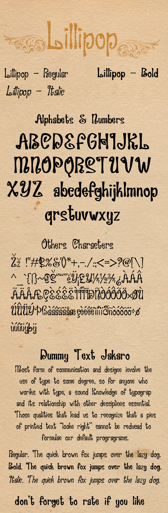 Lillipip Font Lillipip Font