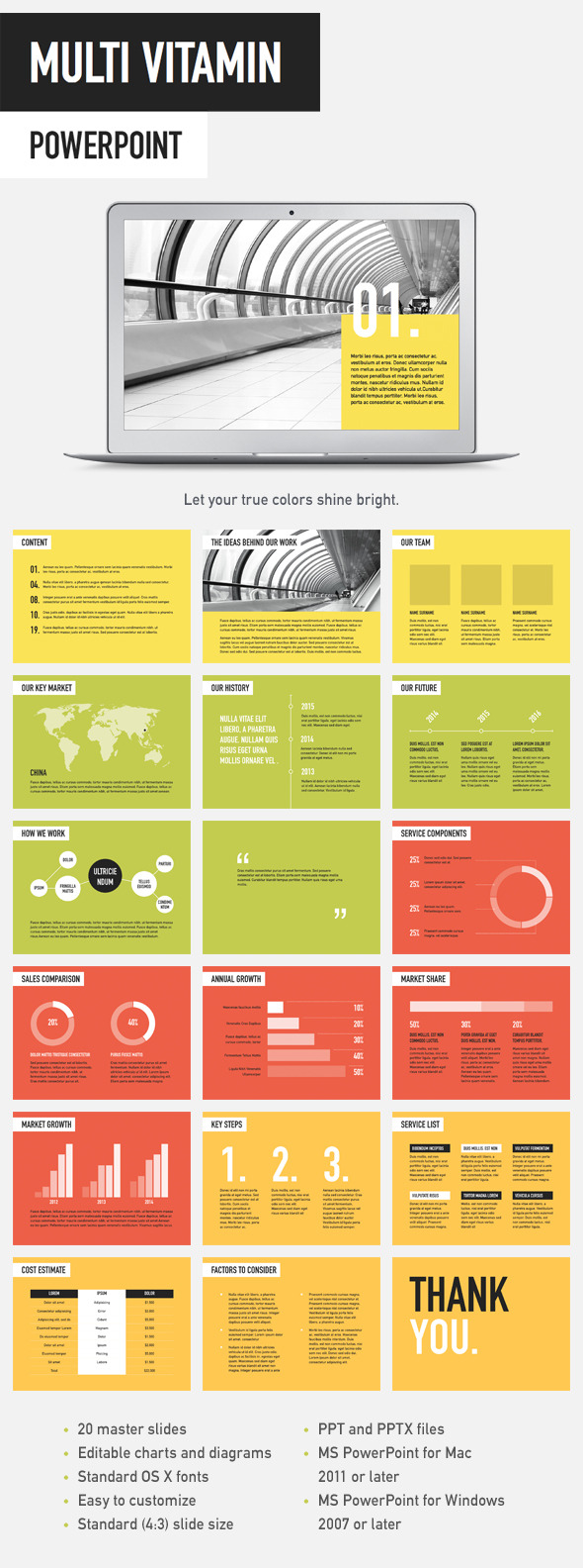 Multi Vitamin PowerPoint Template Multi Vitamin PowerPoint Template