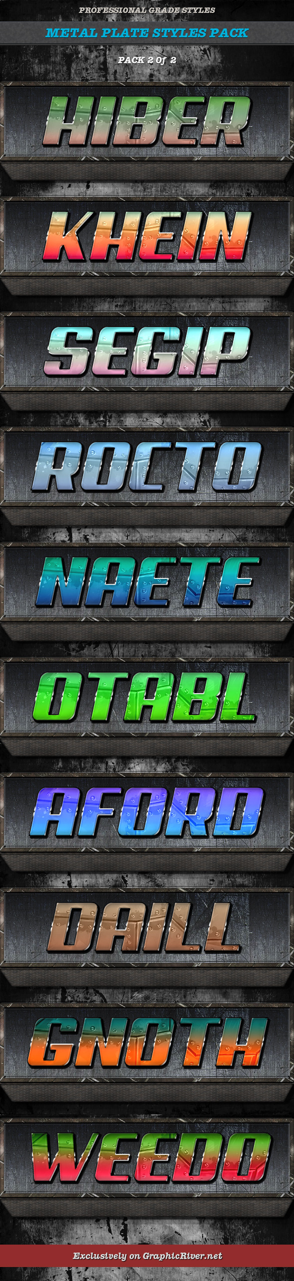 Metal Plate Style Pack 2 of 2 Metal Plate Style Pack 2 of 2