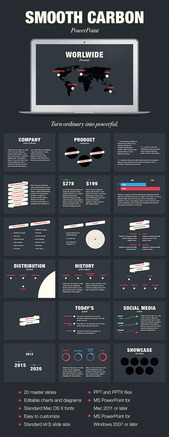 Smooth Carbon PowerPoint Template Smooth Carbon PowerPoint Template