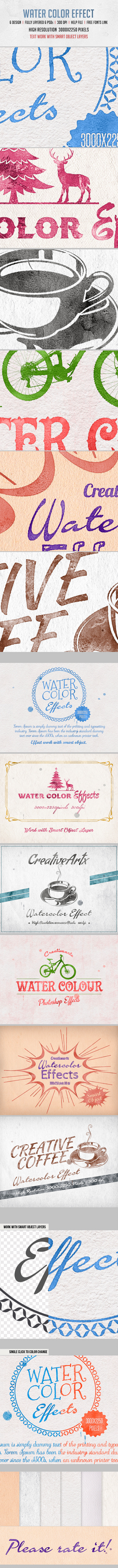 Water Color Effects - Text Effects Actions