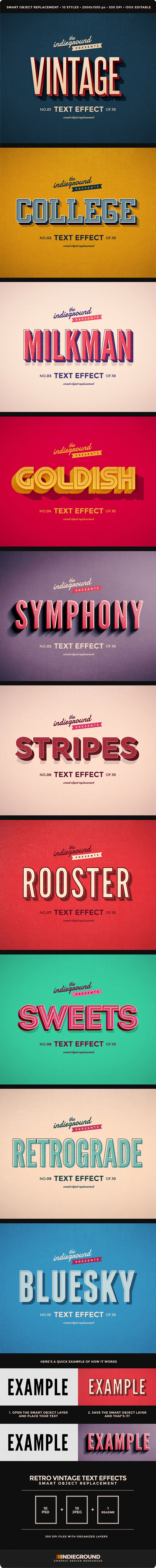 Retro Vintage Text Effects - Text Effects Actions