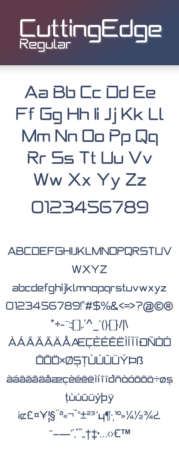 CuttingEdge Regular - Condensed Sans-Serif