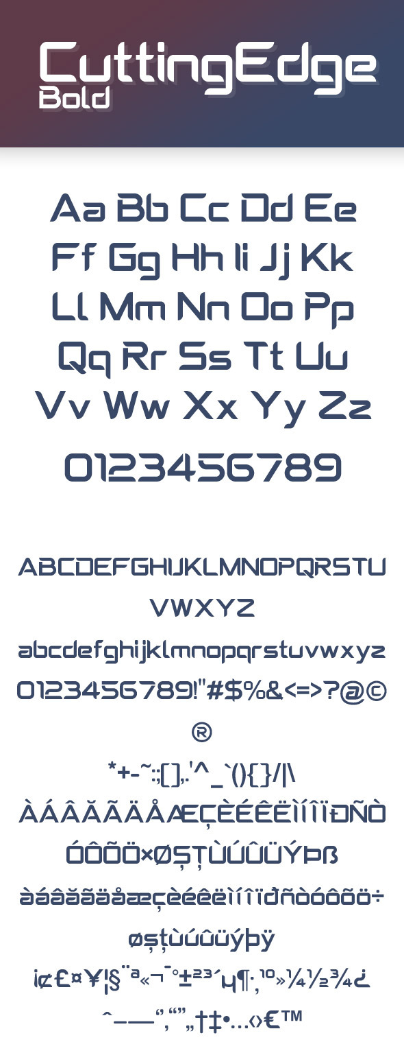CuttingEdge Bold - Condensed Sans-Serif
