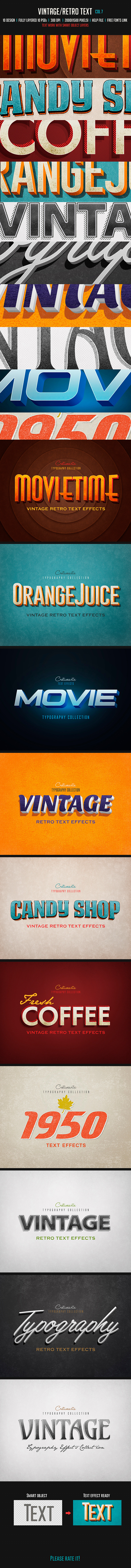 Vintage Retro Text Col 7 Vintage Retro Text Col 7