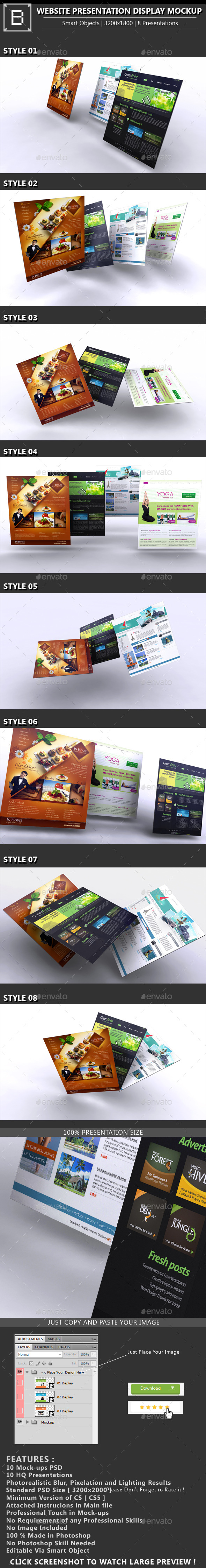 GraphicRiver Website Presentation Display Mockup 8816617 GraphicRiver Website Presentation Display Mockup 8816617