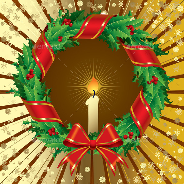 GraphicRiver Holly Wreath 8816777 GraphicRiver Holly Wreath 8816777