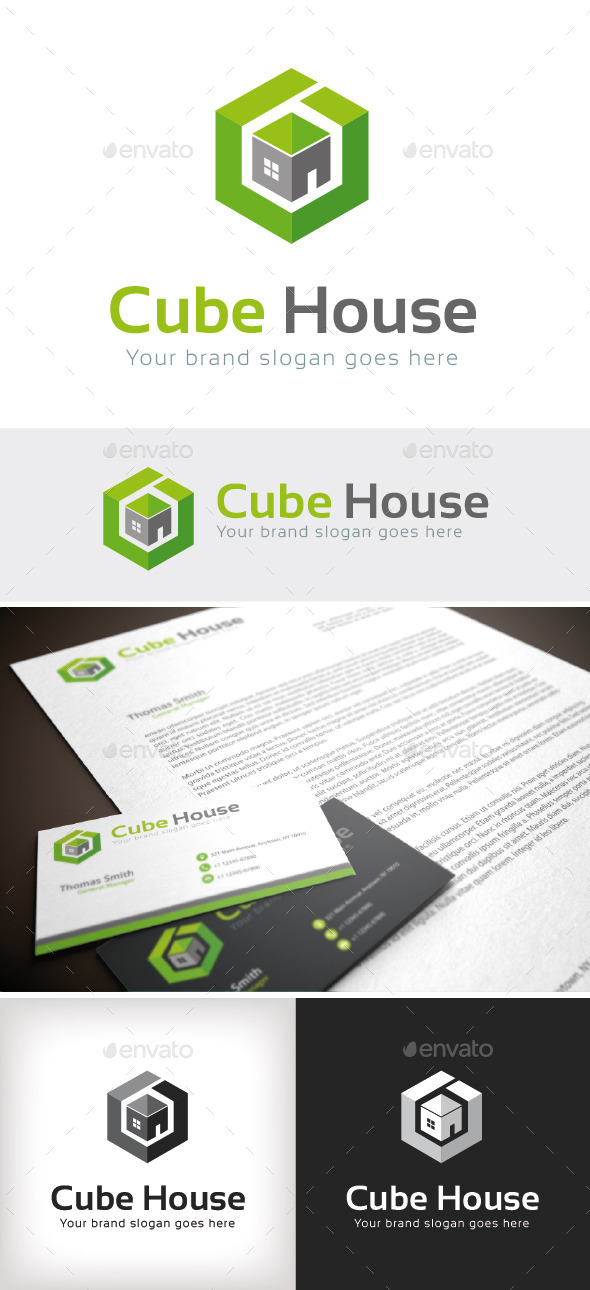 GraphicRiver Cube House Logo Template 8816789 GraphicRiver Cube House Logo Template 8816789