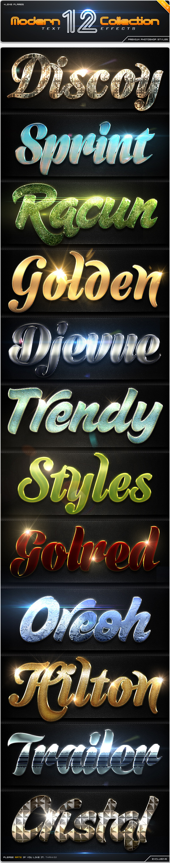 GraphicRiver 12 Modern Collection Text Effect Styles Vol.2 8816858 GraphicRiver 12 Modern Collection Text Effect Styles Vol.2 8816858