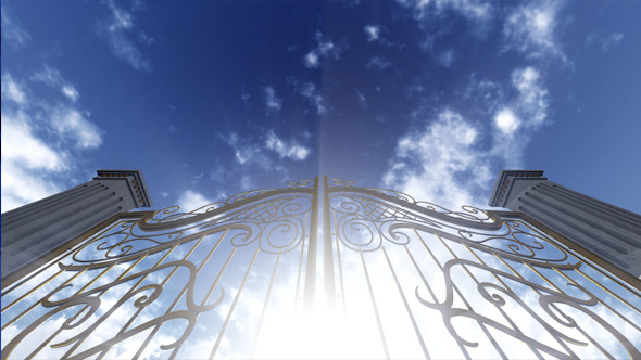 Gates To Heaven Opening Under Ethereal Light Gates To Heaven Opening Under Ethereal Light