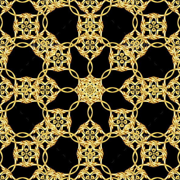 GraphicRiver Asian Golden Pattern on Black 8817403 GraphicRiver Asian Golden Pattern on Black 8817403