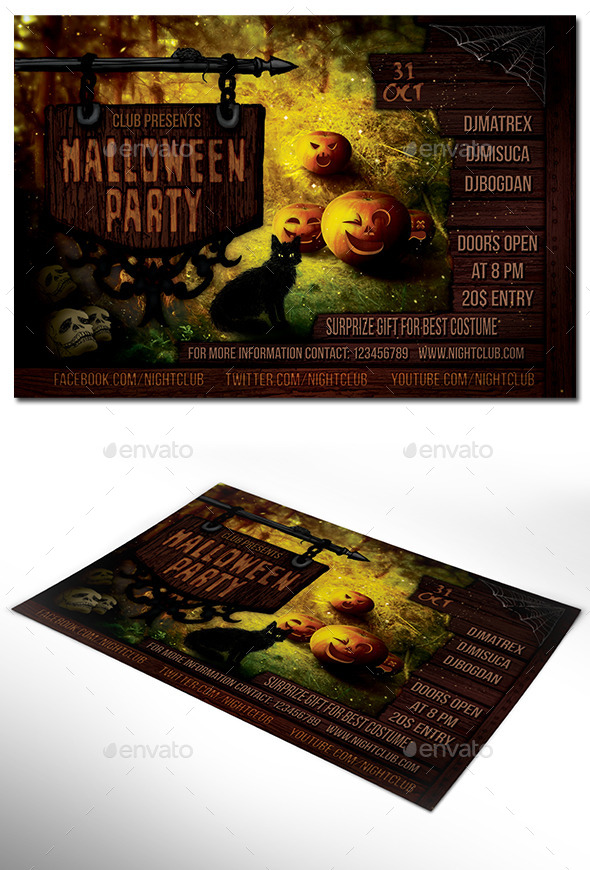 GraphicRiver Halloween Party Flyer 8817499 GraphicRiver Halloween Party Flyer 8817499