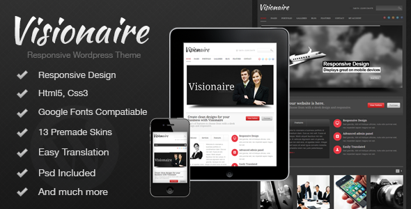 Visionaire - Responsive Business Wordpress Theme