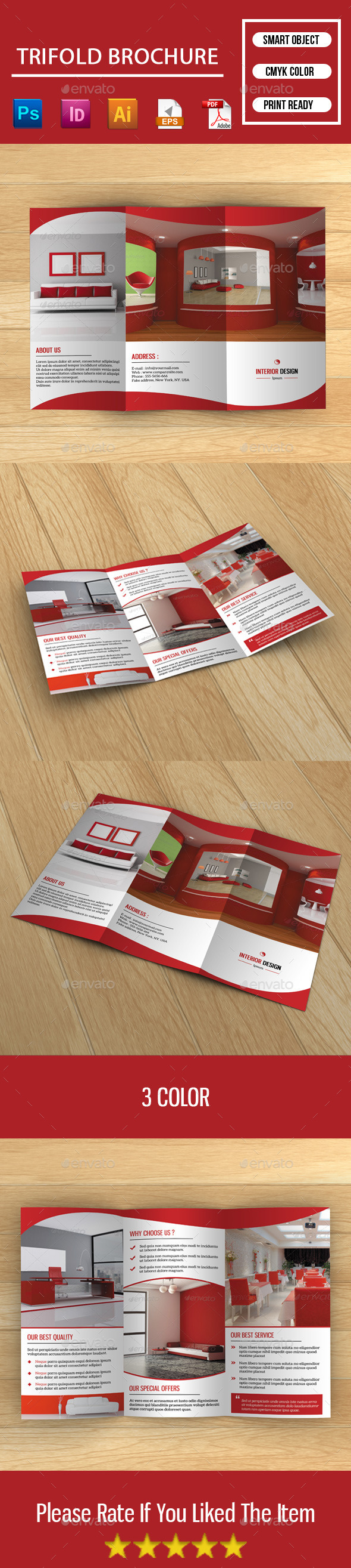 GraphicRiver Trifold Brochure for Interior Design 8818062 GraphicRiver Trifold Brochure for Interior Design 8818062