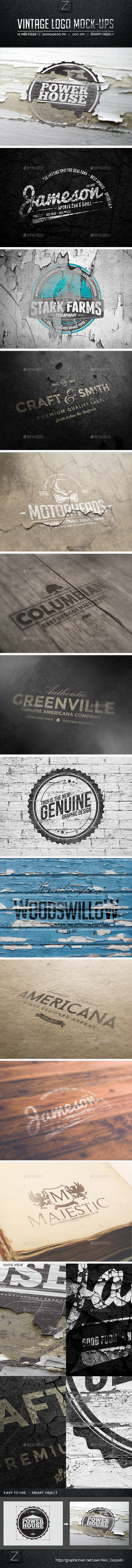 GraphicRiver Vintage Logo Mock-Ups 8818085 GraphicRiver Vintage Logo Mock-Ups 8818085