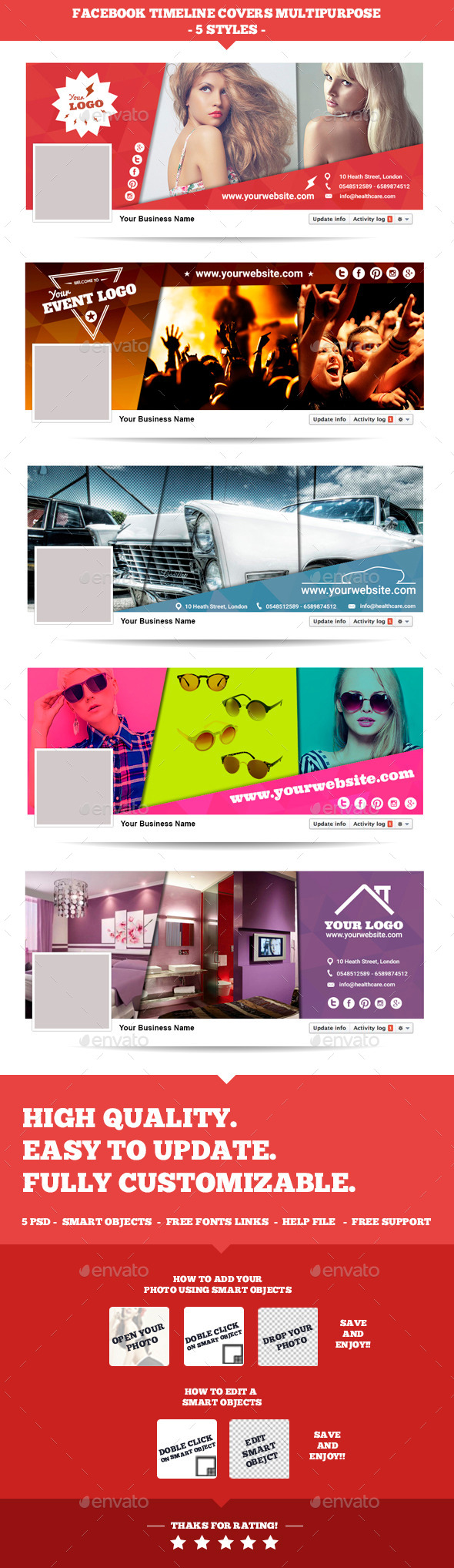 GraphicRiver Facebook Timeline Covers Multipurpose 8818099 GraphicRiver Facebook Timeline Covers Multipurpose 8818099