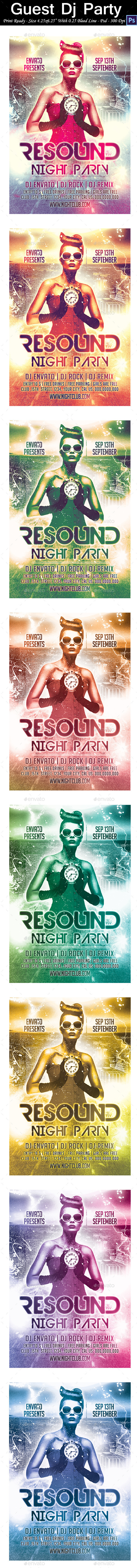 GraphicRiver Guest Dj Party Flyer 8804998 GraphicRiver Guest Dj Party Flyer 8804998