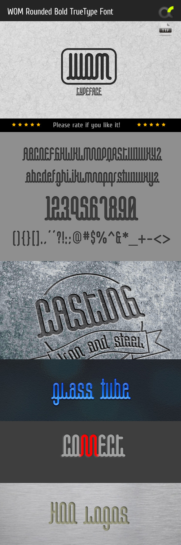 WOM Rounded Bold TrueType Font WOM Rounded Bold TrueType Font