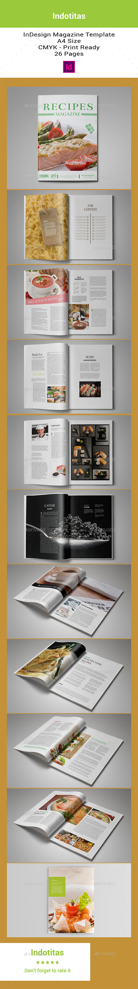 GraphicRiver Food Recipes Magazine Template 8818337 GraphicRiver Food Recipes Magazine Template 8818337