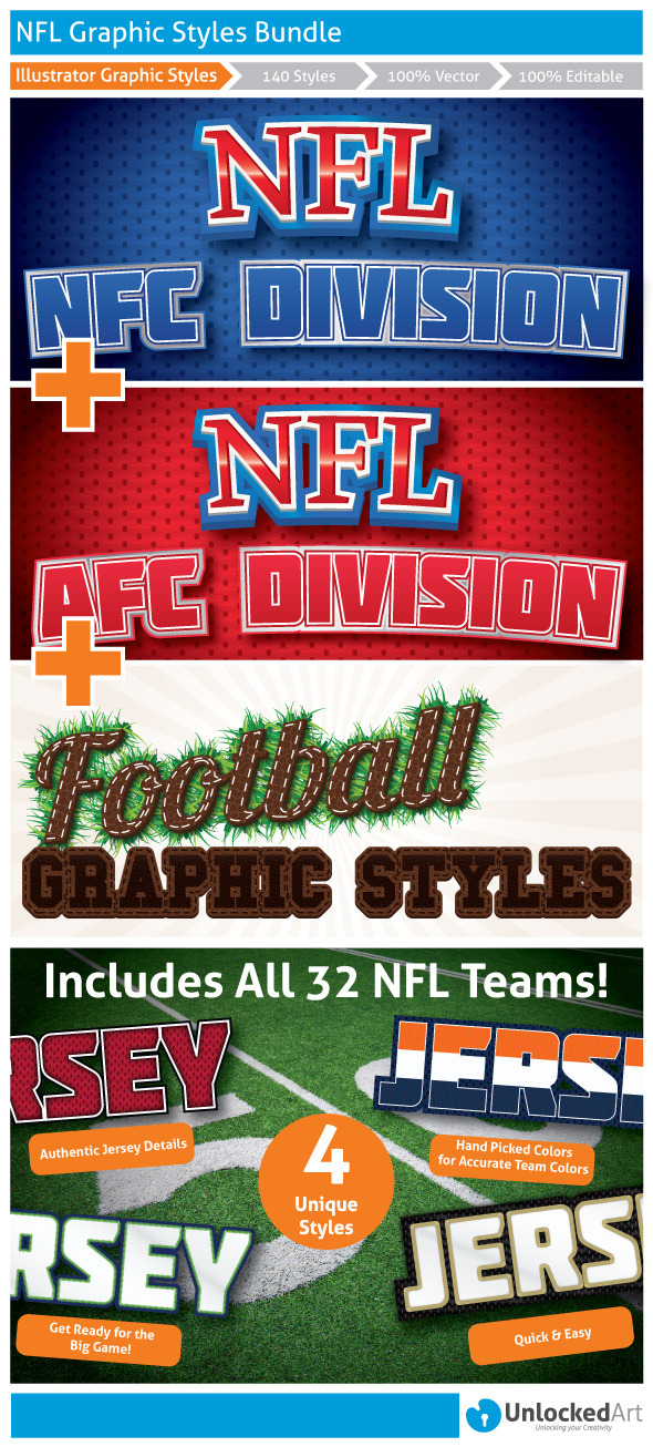 NFL Graphic Styles Bundle NFL Graphic Styles Bundle
