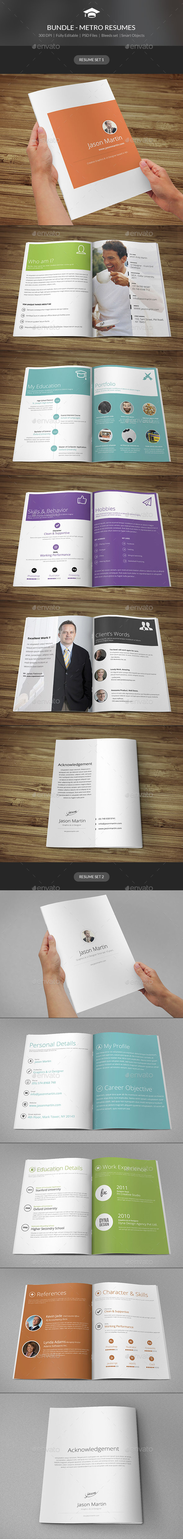 GraphicRiver Bundle Metro Resumes 7058450 GraphicRiver Bundle Metro Resumes 7058450