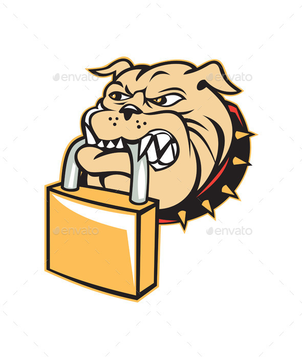 GraphicRiver Bulldog Head Padlock 8819410 GraphicRiver Bulldog Head Padlock 8819410