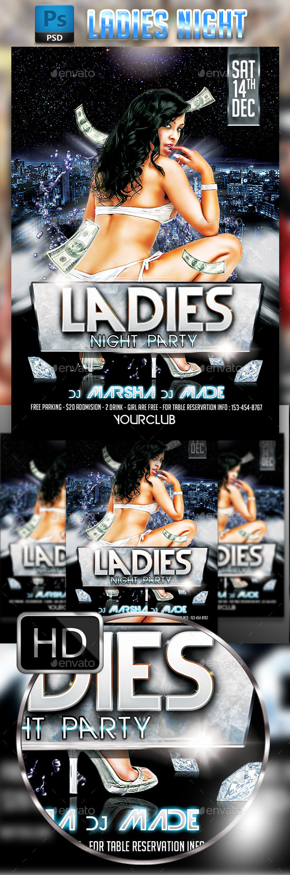GraphicRiver Ladies Night Party #3 8819602 GraphicRiver Ladies Night Party #3 8819602